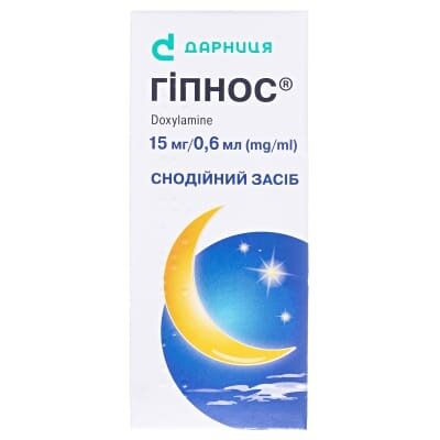 Гіпнос краплі ор., р-н 15 мг/0,6 мл по 20 мл у флак.-крап.