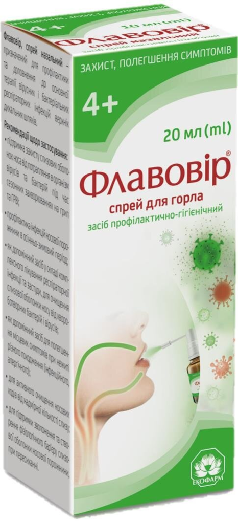 Флавовір спрей для горла по 20 мл у флак.