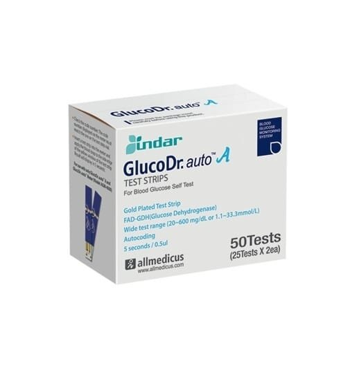 Тест-смужки GlucoDr. auto А AGM 4000 для глюкометра, 50 штук (2х25)