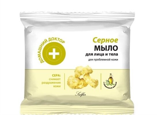 Мило для обличчя і тіла Домашній Доктор, Сірчане, 70 г