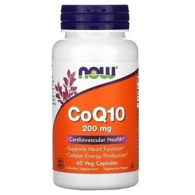 Коензим Q10 NOW CoQ10 200 мг вег. капсули №60