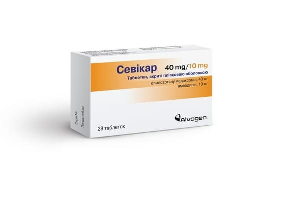 Севікар таблетки, в/плів. обол. по 40 мг/10 мг №28 (14х2)