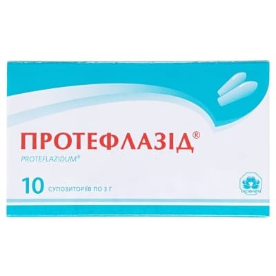 Протефлазід супозиторії по 3 г №10 (5х2)