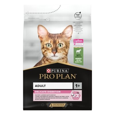 Корм сухий для дорослих котів Purina Pro Plan Delicate Lamb зі смаком ягняти, 3 кг