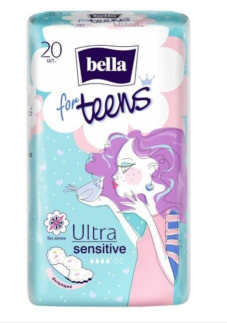 Прокладки гігієнічні Bella for Teens Ultra Sensitive extra soft, 20 шт