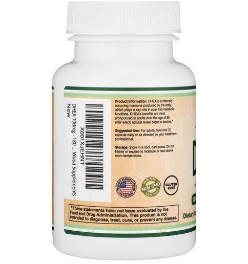 ДГЕА Double Wood DHEA 100 мг, 180 капсул