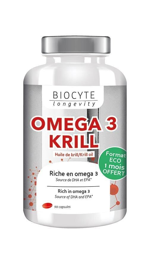 Омега-3 Krill Biocytе Здоров’я серця, мозку та зору, 90 капсул