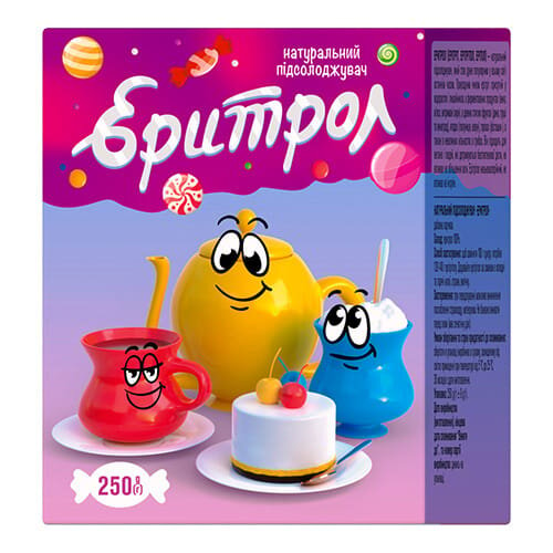 Еритрол натуральний підсолоджувач, 250 г