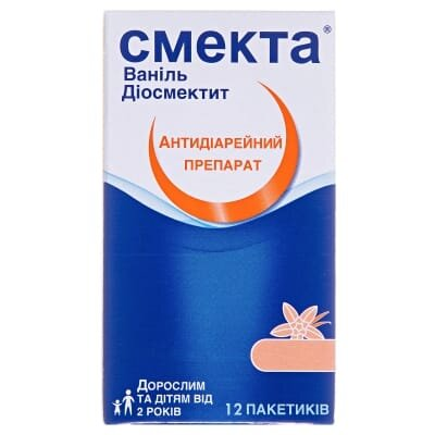 Смекта ваніль порошок д/ор. сусп. по 3 г №12 у пак.