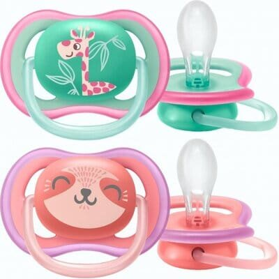 Пустушка силіконова Philips Avent Ultra Air SCF349/12 ортодонтична, 18+ місяців, 2 шт