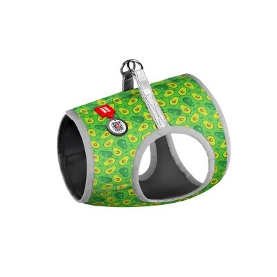 Шлея для собак Collar WAUDOG Clothes Авокадо м'яка з QR паспортом розмір XS2, обхват грудей 28-31 см, обхват шиї 20-22 см