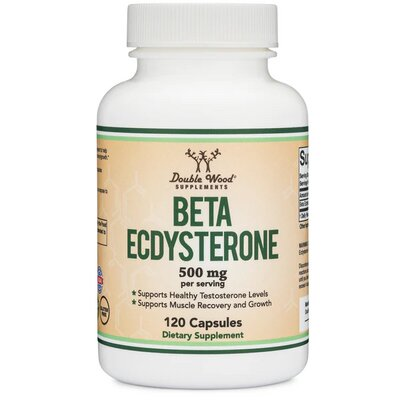 Бета-екдистерон Double Wood Beta Ecdysterone 500 мг, 120 капсул
