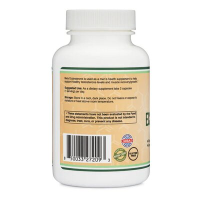 Бета-екдистерон Double Wood Beta Ecdysterone 500 мг, 120 капсул