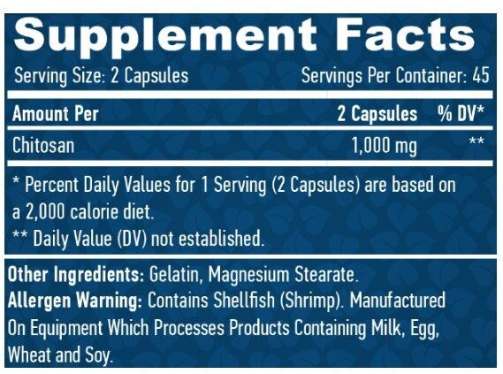 Хітозан Haya Labs Chitosan 500 мг капсули №90