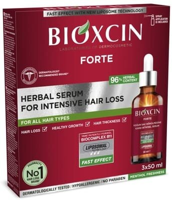 Сироватка Bioxsine Forte проти інтенсивного випадіння волосся всіх типів, 3 шт х 50 мл
