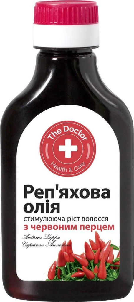 Олія реп'яхова The Doctor стимулююча ріст волосся з червоним перцем, 100 мл