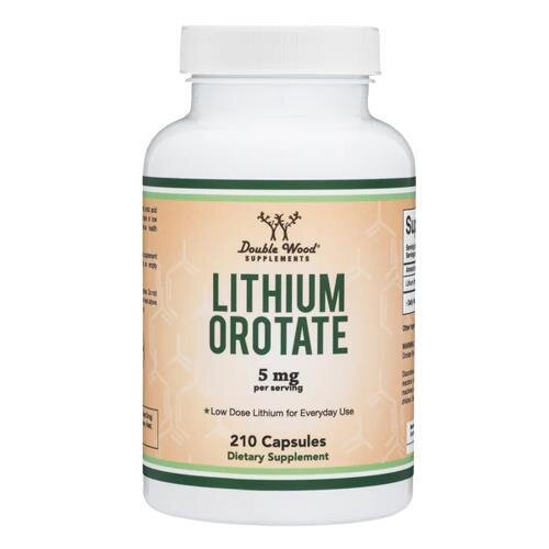 Літію оротат Double Wood Lithium Orotate 5 мг, 210 капсул