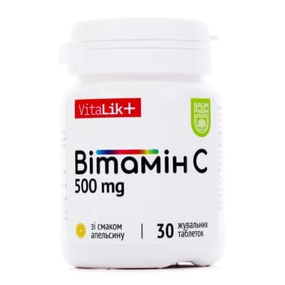 Вітамін С Baum Pharm таблетки жувальні по 500 мг №30