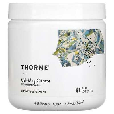 Кальцій та Магній цитрат Thorne Research Cal-Mag Citrate Effervescent Powder, 214 г