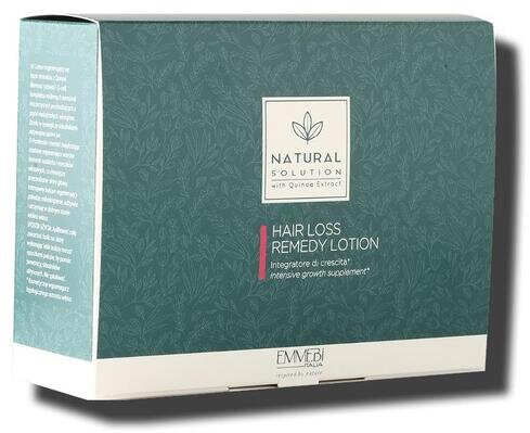 Лосьйон для волосся Emmebi Italia Natural Solution контроль втрати волосся, в ампулах, 12 шт х 6 мл