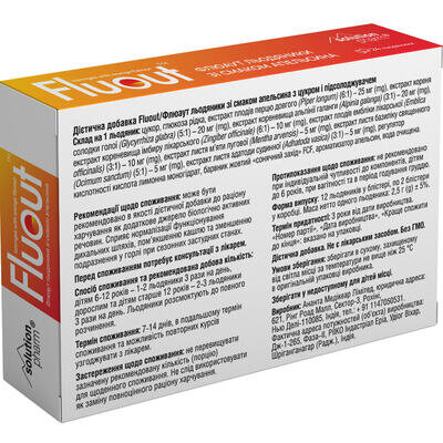 Флюаут Solution pharm льодяники зі смаком апельсина №24
