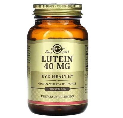 Лютеїн Solgar Lutein 40 мг м'які капсули №30