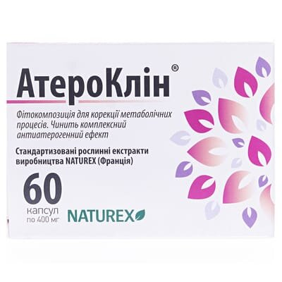 АтероКлін капсули тв. желат. по 400 мг №60 (10х6)