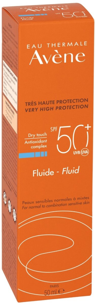 Флюїд cонцезахисний Avene SPF50+ Dry touch для нормальної та комбінованої чутливої шкіри (2047), 50 мл