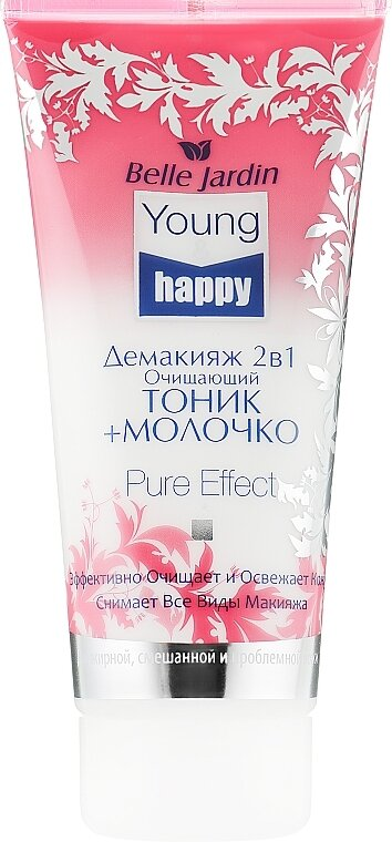Демакіяж Belle Jardin Young & Happy 2в1 очищуючий тонік+молочко, 200 мл