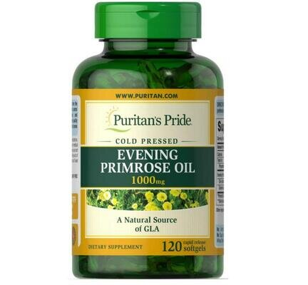 Олія вечірньої примули Puritan's Pride Evening Primrose Oil 1000 мг, 120 капсул