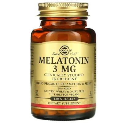 Мелатонін Solgar Melatonin 3 мг жувальні таблетки №120