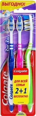 Зубна щітка Colgate Зиг Заг Плюс, 3 штуки