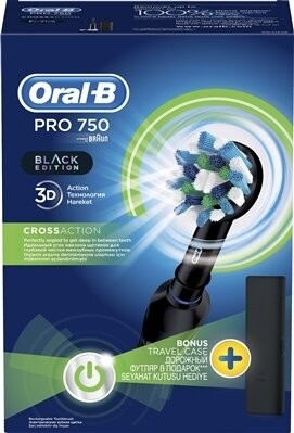 Електрична зубна щітка Oral-B Pro 750, чорна