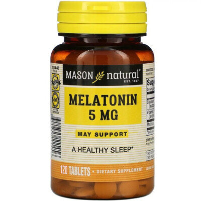 Мелатонін 5 мг Mason Natural Melatonin, 120 таблеток