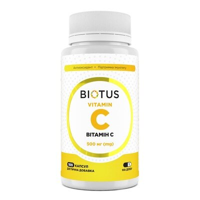 Вітамін С Biotus Vitamin C капсули по 500 мг №100