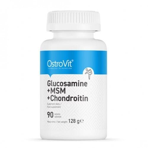 Комплекс для суглобів та зв'язок OstroVit Glucosamine MSM Chondroitin, 90 таблеток