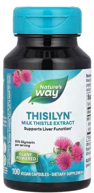 Розторопша екстракт Nature's Way Thisilyn Milk Thistle, 100 вегетаріанських капсул