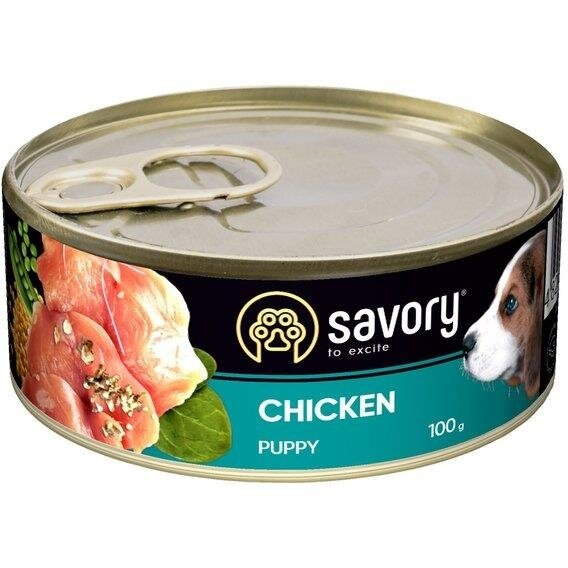 Корм вологий для цуценят Savory 30532 з куркою, 100 г