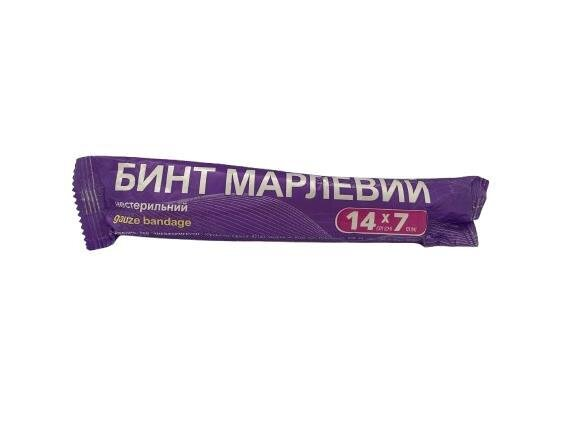 Бинт марлевий нестерильний Biolikar медичний 7 м х 14 см