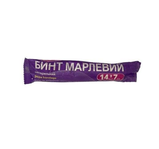 Бинт марлевий нестерильний Biolikar медичний 7 м х 14 см