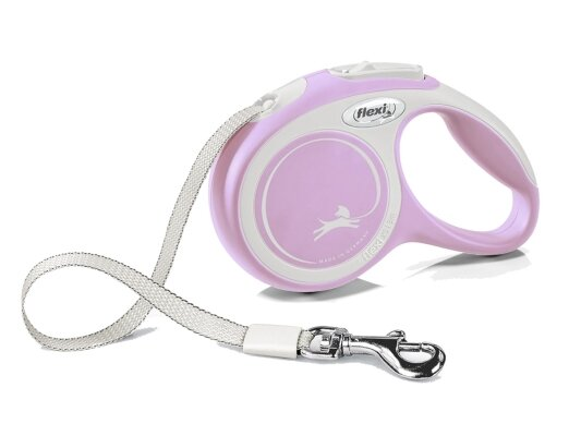 Повідець-рулетка Trixie 213306 Flexi New COMFORT, рожева (стрічка) XS 3 м, до 12 кг
