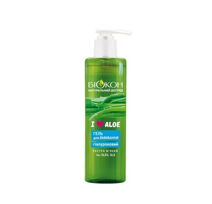 Гель для вмивання гіалуроновий Біокон I love aloe, 200 мл