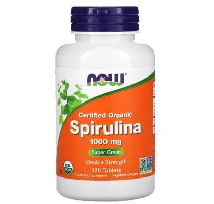 Спіруліна NOW Spirulina Organic 1000 мг таблетки №120