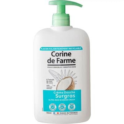 Гель-крем для душу Corine de Farme живильний з екстрактом Кокоса, 750 мл