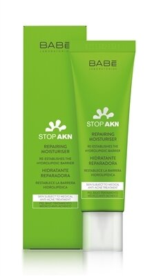 Крем для обличчя Babe Laboratorios Stop Akn відновлюючий зволожуючий пост-акне, 50 мл