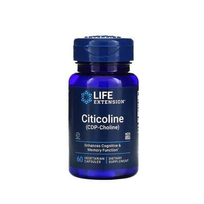 Цитиколін Life Extension CDP Cholin у формі ЦДФ-холіну, 60 вегетаріанських капсул