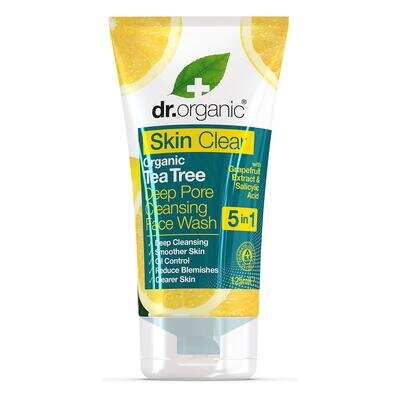 Гель для вмивання Dr. Organic Skin Clear 5 в 1 для глибокого очищення для жирної шкіри, 125 мл