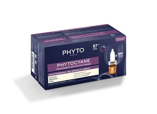 Засіб проти випадання волосся Phyto Phytocyane Progressive Anti Hair Loss Treatment For Women для жінок, 12 шт х 5 мл