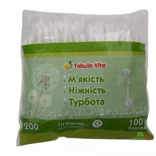 Ватні палички Табула Віта №200 в пак.