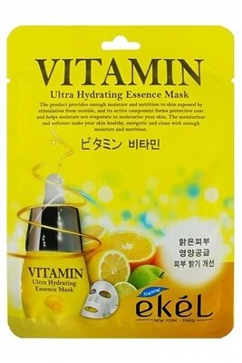 Маска тканинна для обличчя Ekel Vitamin з вітаміном С, 25 мл